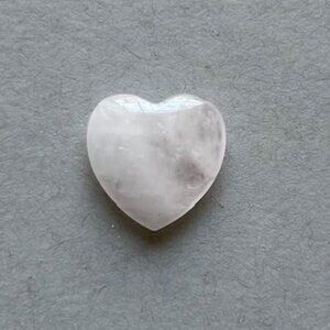 Rose Quartz Crystal Heart Hand Carved Pocket Stone Healing Crystal